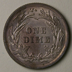 1900 Dime. - reverse image