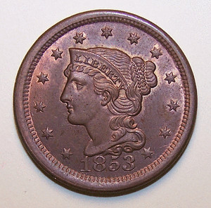 1853 Cent. - obverse image