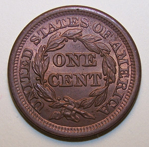 1853 Cent. - reverse image