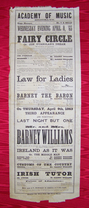 “Barney the Baron” and Irish Theatre in Civil War Gotham. image