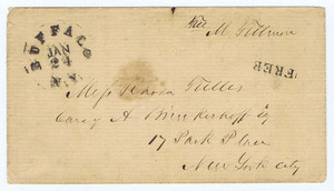 Millard Fillmore Free Frank - to his Former Housekeeper in the Years of Tragedy. image