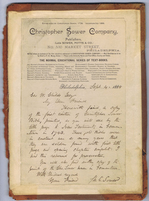 With 150th Anniversary Presentation Letter, 1888. image