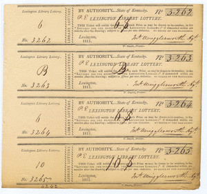 Uncut Sheet of Kentucky Lottery Tickets. image