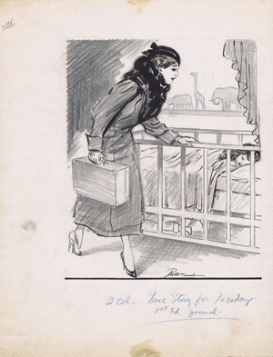 Original Newspaper Illustration by a Pulitzer-Prize Winner. image