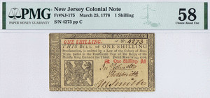 One Shilling New-Jersey Currency. image
