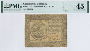 $5 Continental Currency. image