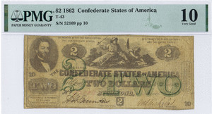 $2 Confederate Note. image